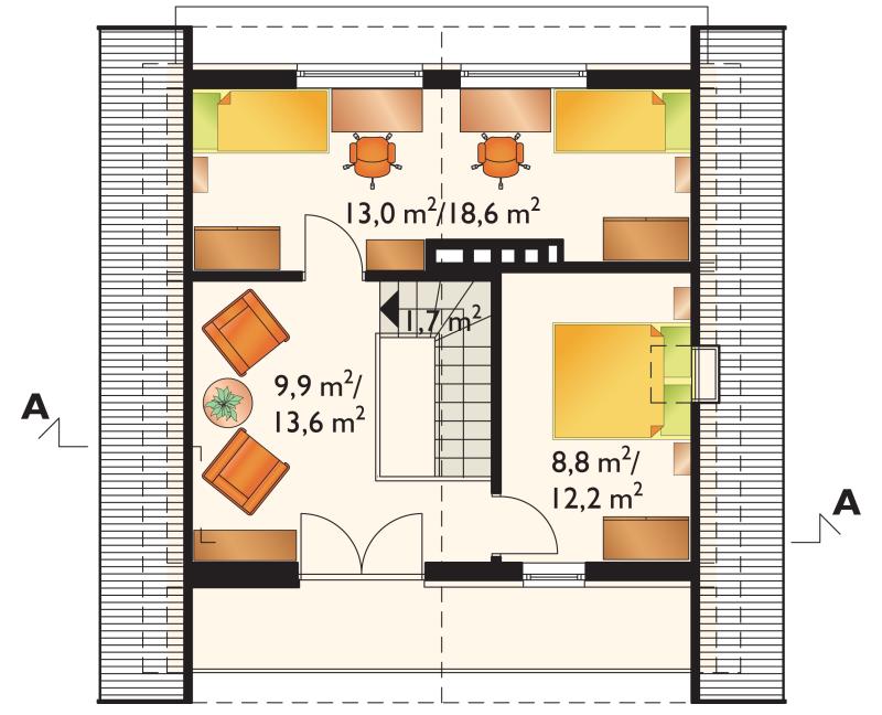 Планировка 2-го этажа проекта Ландыш